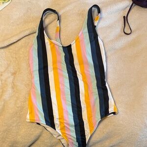 Kona Sol Blue and White Swimsuit